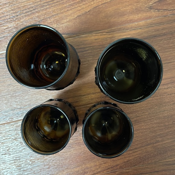 MID CENTURY TIFFIN
FRANCISCAN MADEIRA LEAD
CRYSTAL BROWN STEMMED
GOBLETS - Picture 16 of 16